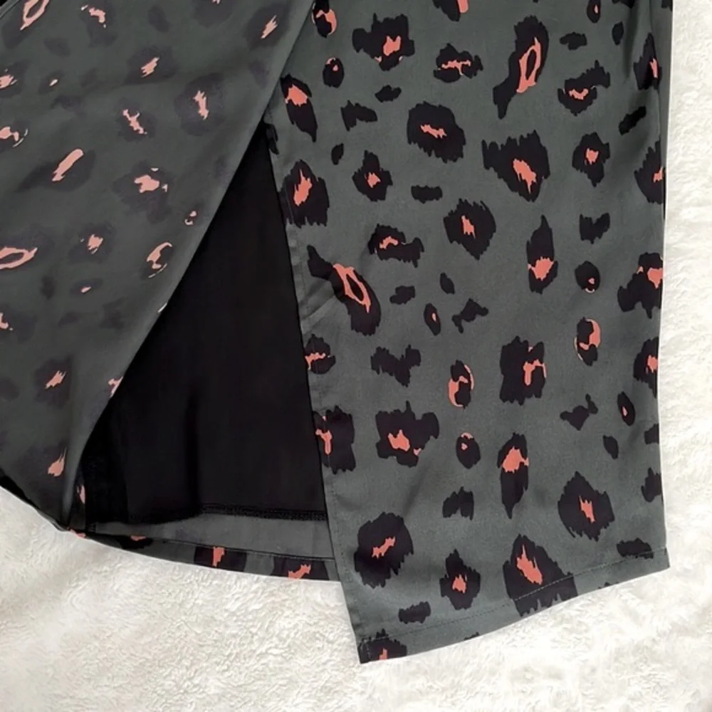 Vici Leopard Animal Print Wrap Midi Skirt Size S - Picture 11 of 12